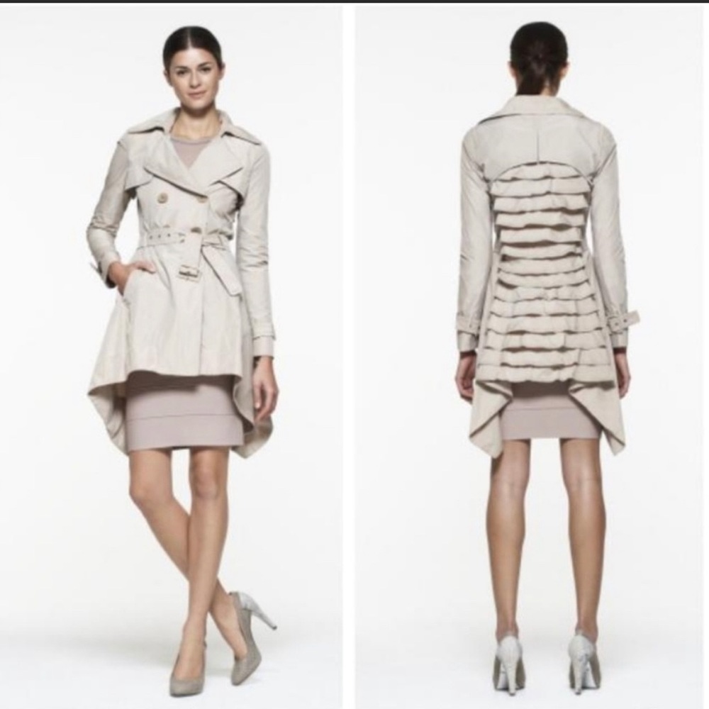 BCBGMaxAzria “Ophelia” Trench Coat - Color is PEWTER - Size XXS
